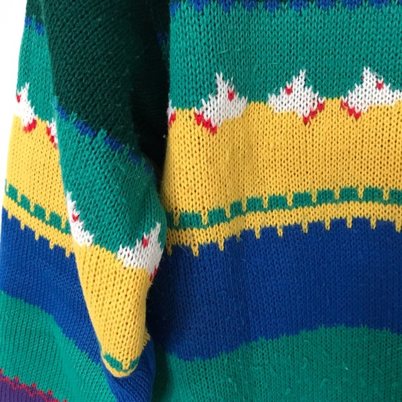 C&A Vintage Christmas Wool Cardigan Size S Paris 1980’s Unique! - Picture 2 of 12